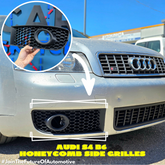 Audi S4 B6 Custom Honeycomb Lower Side Grilles – Set of 2 (OEM Ref: 8E0 807 681 B / 8E0 807 682 B)